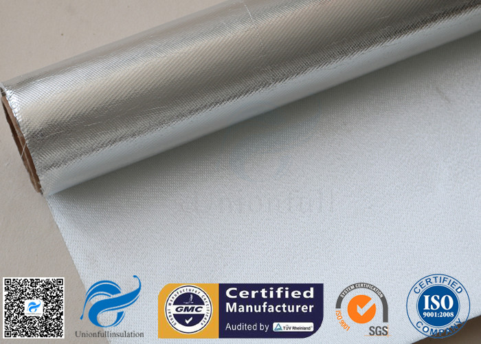 Heat Insulation Durable 880g 0.9mm Aluminium Foil Fiberglass Fabric