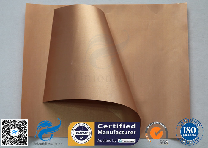 FDA 0.2mm Copper Non Stick Mats For Cooking / BBQ Grill PTFE Oven Pan Liner