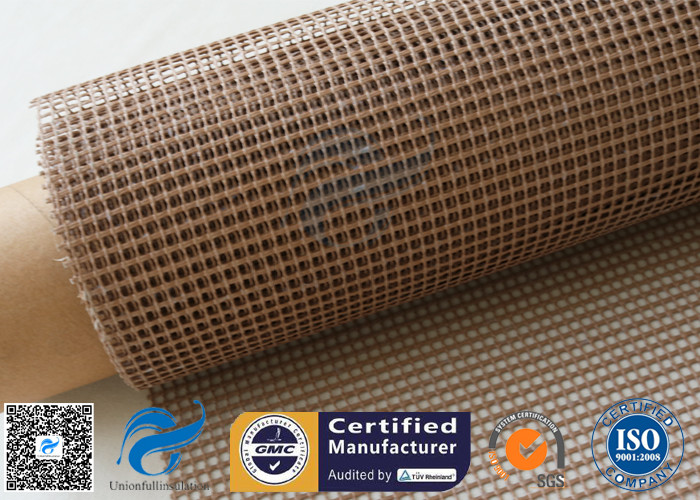 4x4 Brown PTFE Coated Glass Fabric For Printing Machine Conveyor Belt