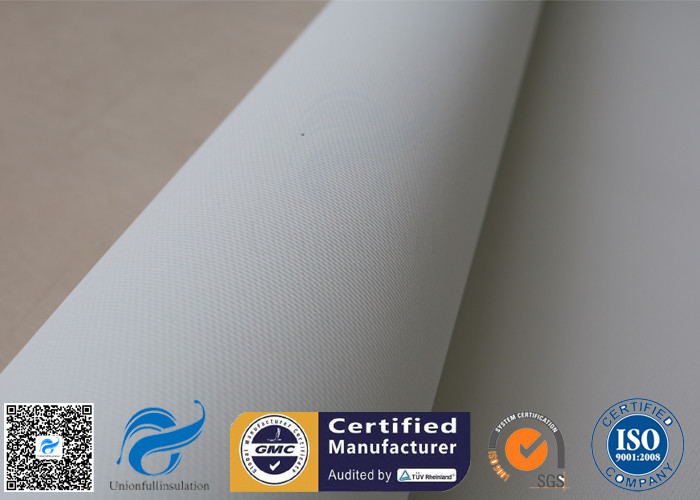 White PU Coated / Silicone Coated Fiberglass Fabric  For Welding Spark Protection