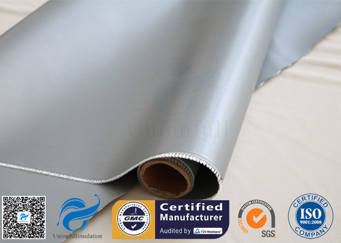 Oil Pipeline Insulation Silicone Coated Fiberglass Fabric Material 0.4 MM Thickness