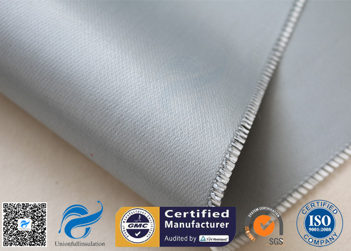 Oil Pipeline Insulation Silicone Coated Fiberglass Fabric Material 0.4 MM Thickness