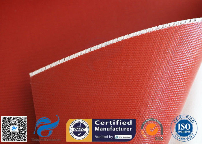 1mm High Temperature Bright Red silicone coated glass fabric 3784 850g/m2