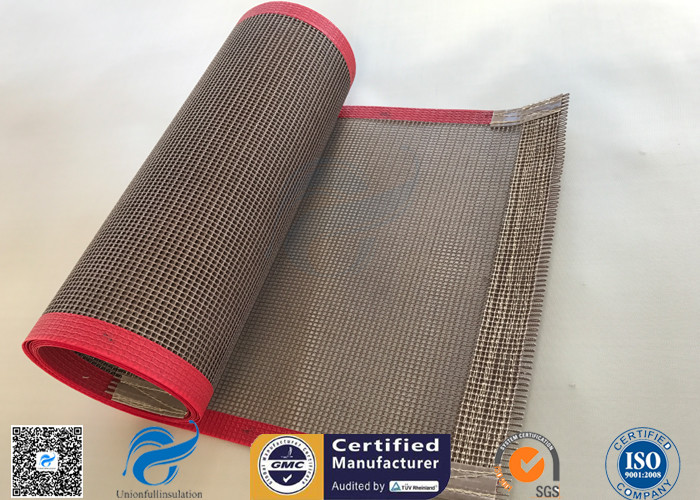 560gsm 4x4mm PTFE Coated Fiberglass Open Mesh For Tortilla Conveyor Belt