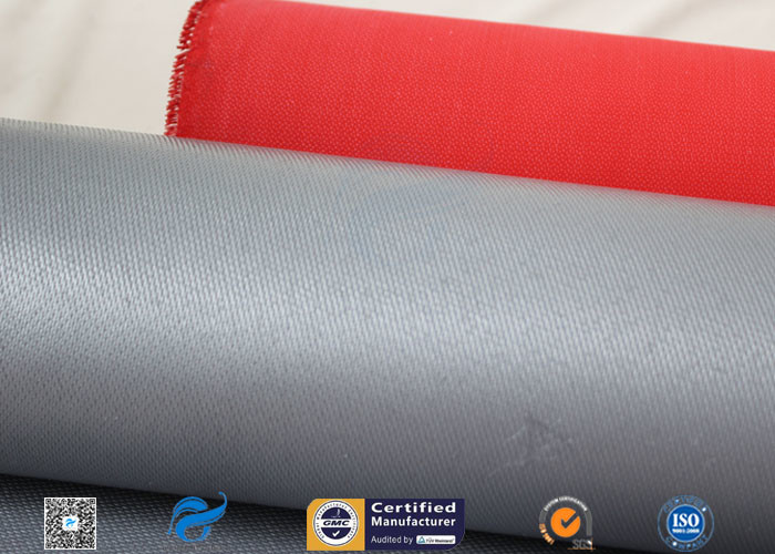 900Gsm 0.9mm Silicone Coated Fiberglass Fabric , Heat Resistant Silicone Coated Glass Cloth