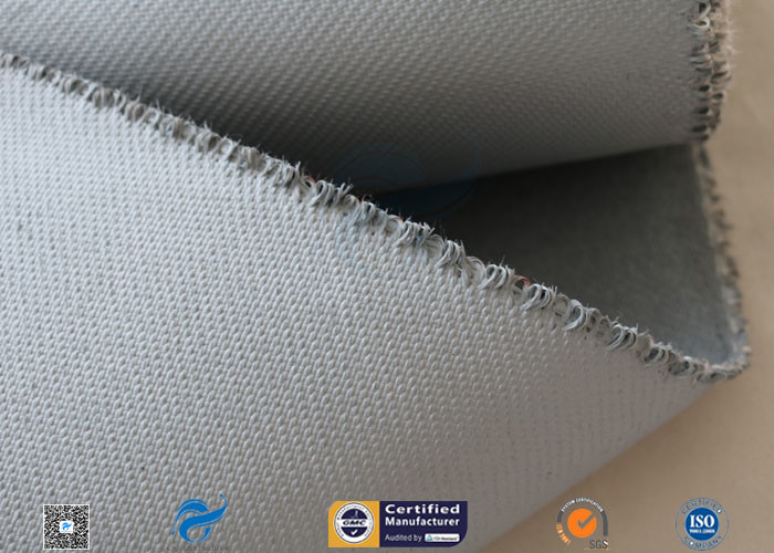 Grey Silicone Coated Glass Fabric 1500gsm Two Side Coated Glass Fiber Cloth