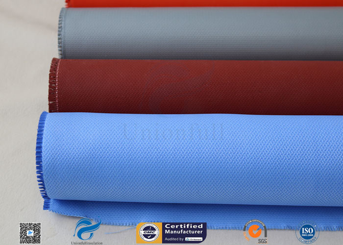 0.25mm 0.45mm 0.5mm Silicone Coated Glass Fabric / Cloth For Thermal Insulation