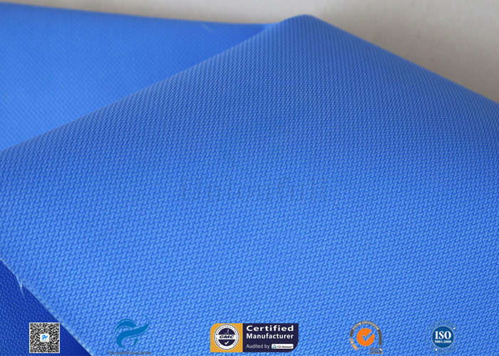 550 g/m2 0.55mm Blue Silicone Coated Fibreglass Fabric For Insulation Jacket