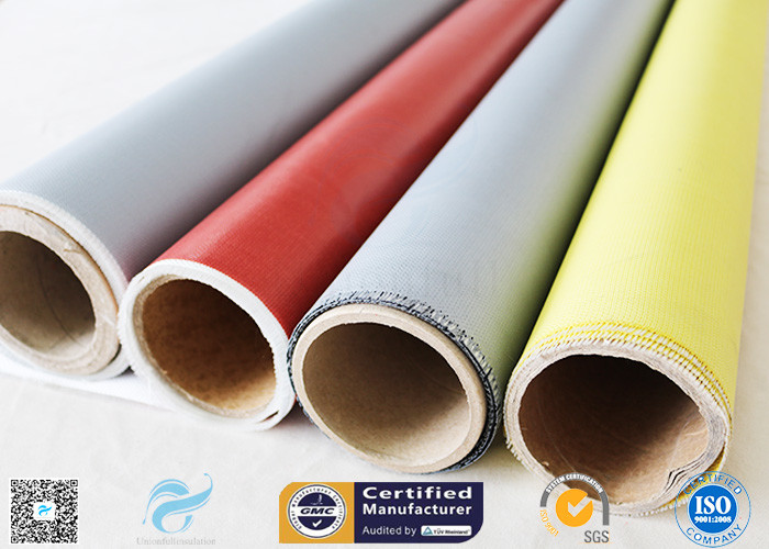 260℃ Heat Insulation 3732 0.45mm Red Color Silicone Coated Fiberglass Fabric