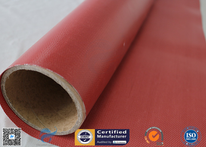 High Intensity Welding Blanket Red Silicone Coated Fiberglass Fabric 590g Weight