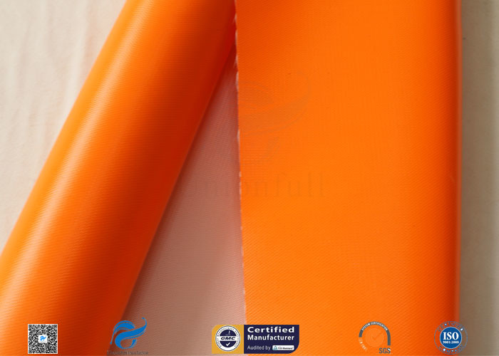 One Side Orange Fire Blanket silicone coated fiberglass cloth 500GSM 0.5mm Thickness