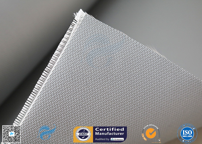 Double - Sides 1.5m*50m 0.45mm Gray Silicone Coated Fiberglass Fabric Welding Curtain