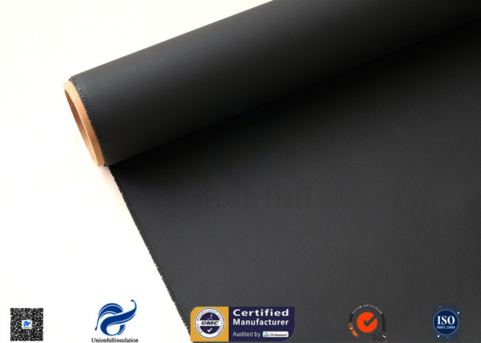 Heat Resisting Silicone Coated Fiberglass Fabric 18oz Black Acrylic Coating Fabric