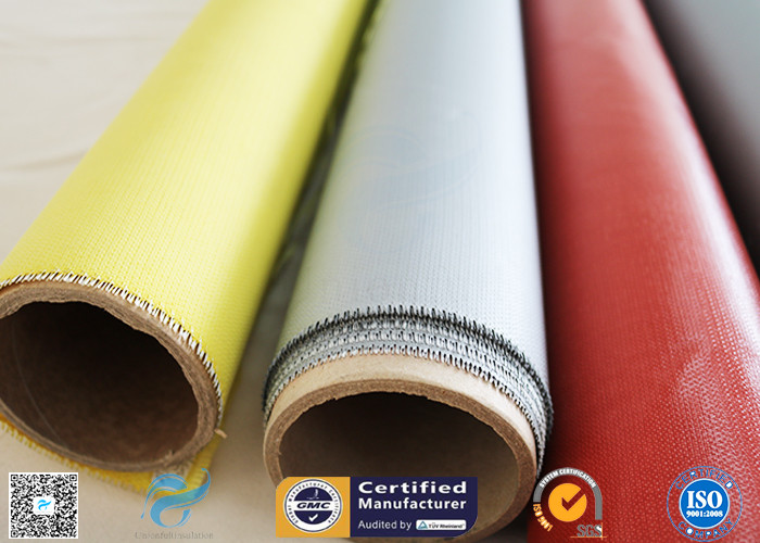 Electrical Insulation Glass Fiber 260℃ 20.8oz Silicone Coated Fiberglass Fabric Gray