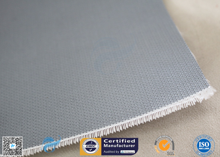 Chemical Resistant Alkali Free Satin Weave 590g Silicone Coated Fiberglass Fabric