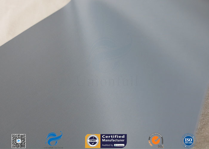 Waterproof Grey PVC Woven Fabric fiberglass clothing 7628 0.3MM 20CM Wide