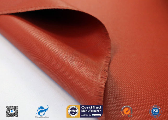 Insulation Fireproof Silicone Coated Glass Fabric , Silicone Impregnated Fabric