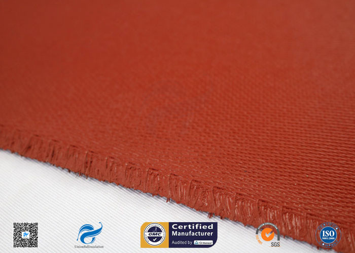 Insulation Fireproof Silicone Coated Glass Fabric , Silicone Impregnated Fabric