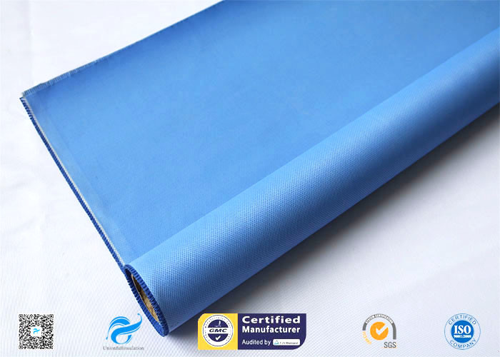 High Performance 18oz Blue Silicone Coated E-Glass Fiberglass Fabric