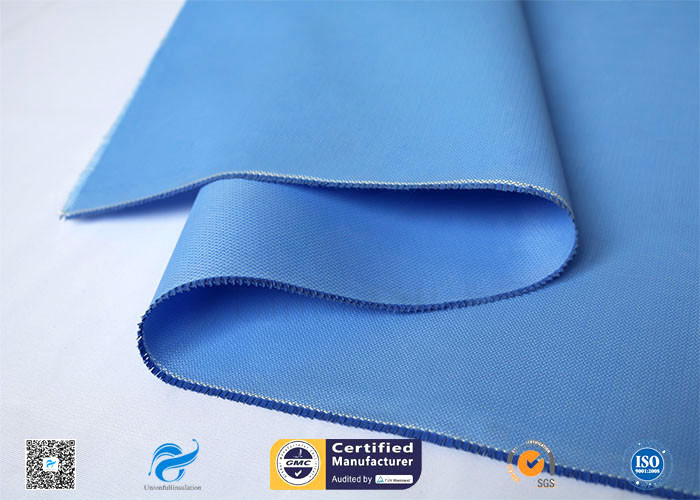 High Performance 18oz Blue Silicone Coated E-Glass Fiberglass Fabric