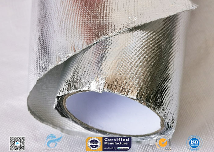 UV Resistant , Age Resistant 300℃ Aluminium Foil Fiberglass Cloth