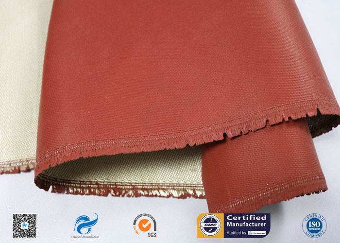 Red Silicone Coated High Silica Fiberglass Fabric Insulation Materials