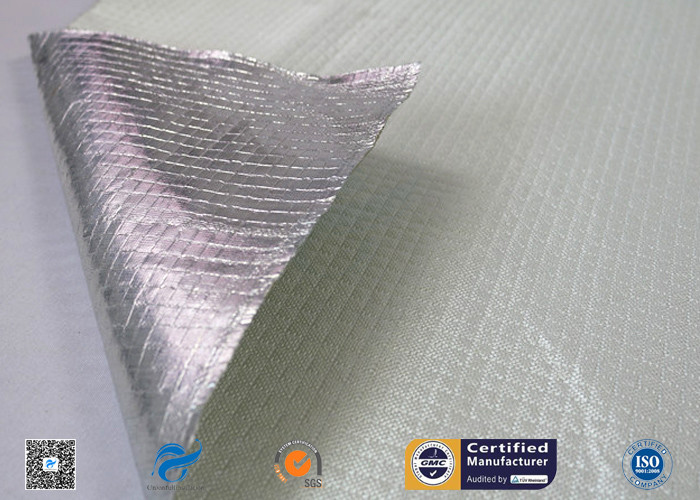 One Side Silver Aluminum Foil Coated Fiberglass Fabric For Fireproof