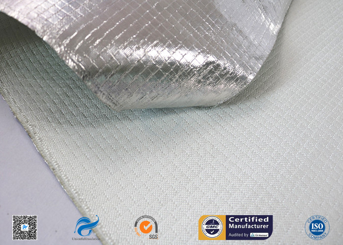 One Side Silver Aluminum Foil Coated Fiberglass Fabric For Fireproof