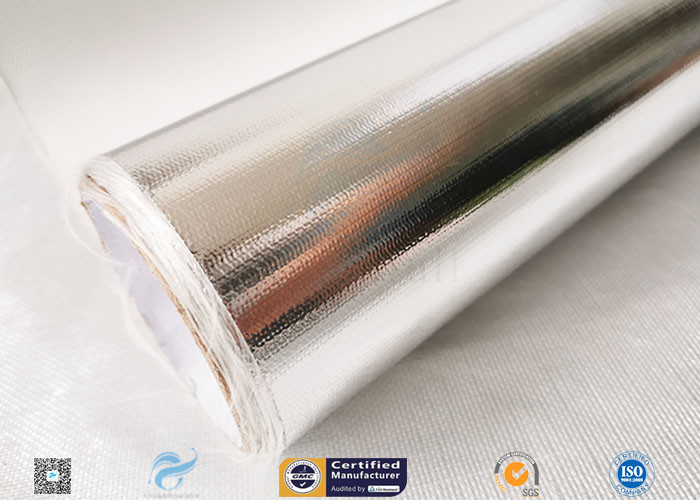 0.018 Inch Waterproof Aluminium Foil Fiberglass Fabric Flexible Hose Heat Shield