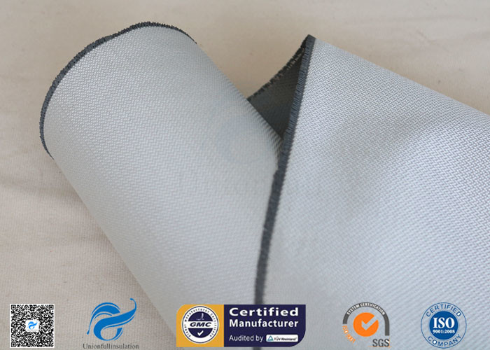 Colored Silicone 1 Side Coating Fiberglass Fabric Heat Insulation 15oz Gray Color