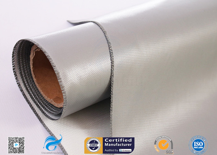 15oz Gary Color 4HS E Glass Silicone Coated Fiberglass Fabric , Silicone Coated Glass Cloth