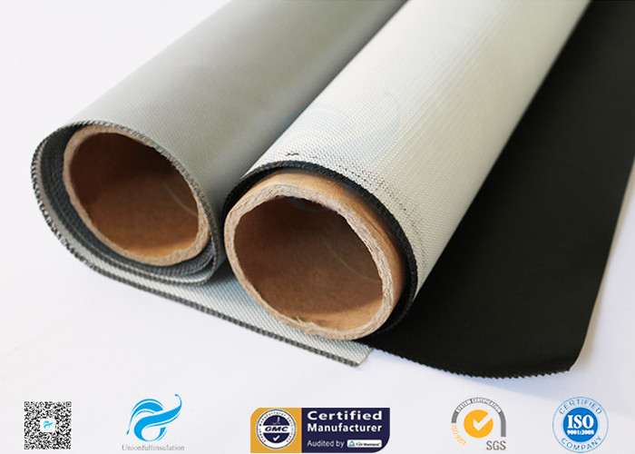 Industrial Fireproof Fiberglass Fabric , 510g Single Side Rubber Coated Fiberglass Fabric