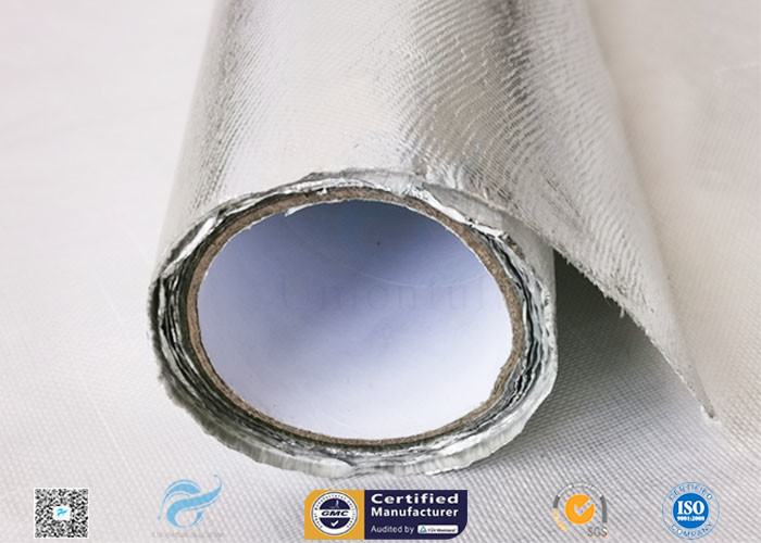 Waterproof 880g Light Reflect Silver Coated Fabric High Temperature Adhesive