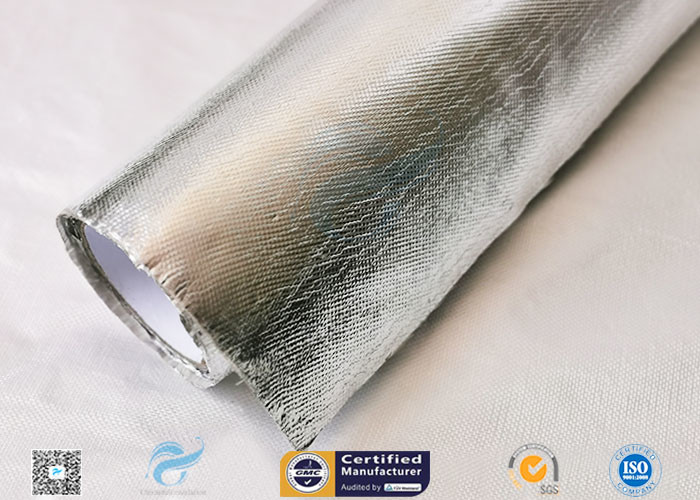 Industrial Hose Silver Coated Fabric Heat Sealing Aluminium Foil Coating